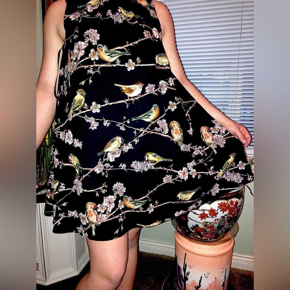 NWOT Ted Baker maudlin bird branch print dress